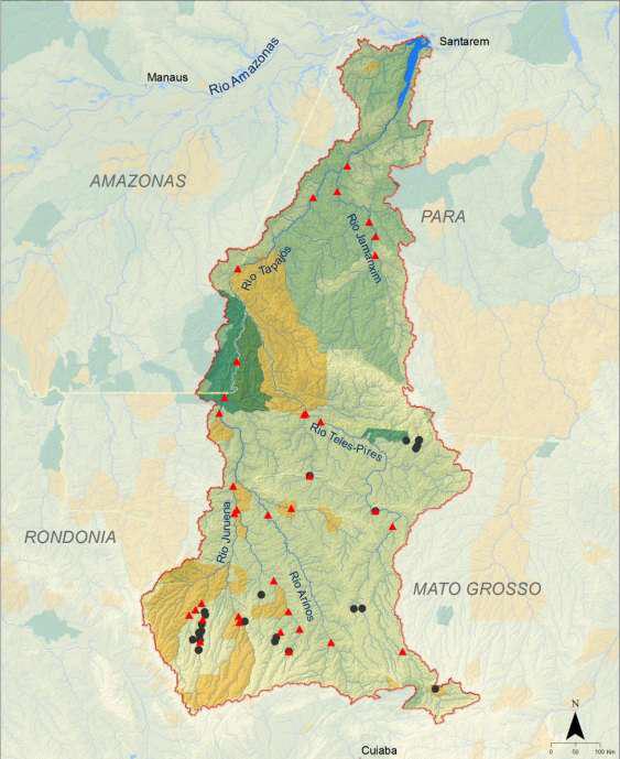Indigenous and protected areas Casi todas las principales represas planeadas están dentro o cerca de áreas