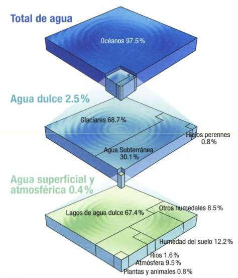 Distribución Global del Agua Solamente 0.