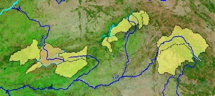 Resultados obtenidos de la simulación para la cuencas modelizadas en el Pirineo con el programa ASTER Sistema Central.