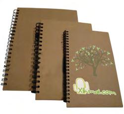 Eco-cuadernos Estos hermosos cuadernos elaborados con material reciclado son un regalo ideal, contamoscon varios tamaños y