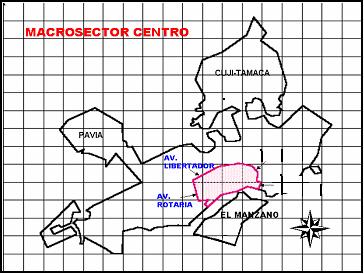 Zona de estudio Sectorización: Según la propuesta del Plan de Desarrollo Urbano Local 2003-2016, la zona se encuentra dentro del Macrosector