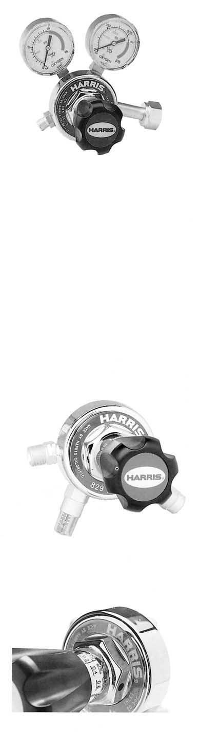Reguladores de botellas de gas 825 Una etapa con 2 manómetros Modelo estándar europeo conforme a la norma EN ISO 2503 El diafragma de 70 mm de diámetro estabiliza la presión de trabajo Cuerpo de