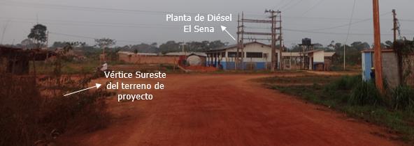 La planta de generación a diésel se encuentra cercana al sitio de proyecto, según se muestra en la siguiente figura: PLANTA SOLAR EL SENA - PANDO ENDE EL SENA Figura 11.