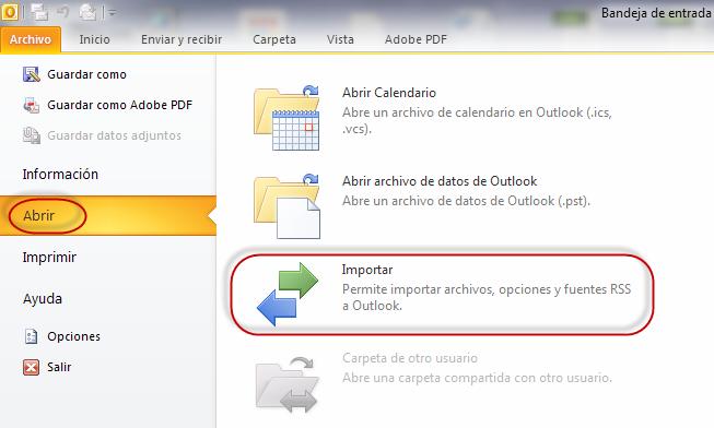 Figura 1. Proceso en Outlook 2010. Figura 2.