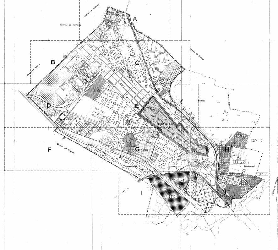 1.2.- Antecedentes del Planeamiento El Plan General de Ordenación Urbana de Burjassot fue aprobado por la Comisión Territorial de Urbanismo de Valencia, el 27 de septiembre de 1990, ha sido objeto,