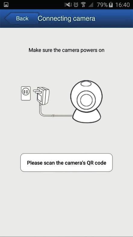 Tocar en Please scan the camera s QR code. 8. Escanear el código QR de la cámara nuevamente. 4 8 5 6 7 9.