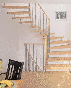 Escaleras suspendidas Peldaños en diferentes acabados posibles: madera, piedra o estratificado Escaleras suspendidas acero o acero