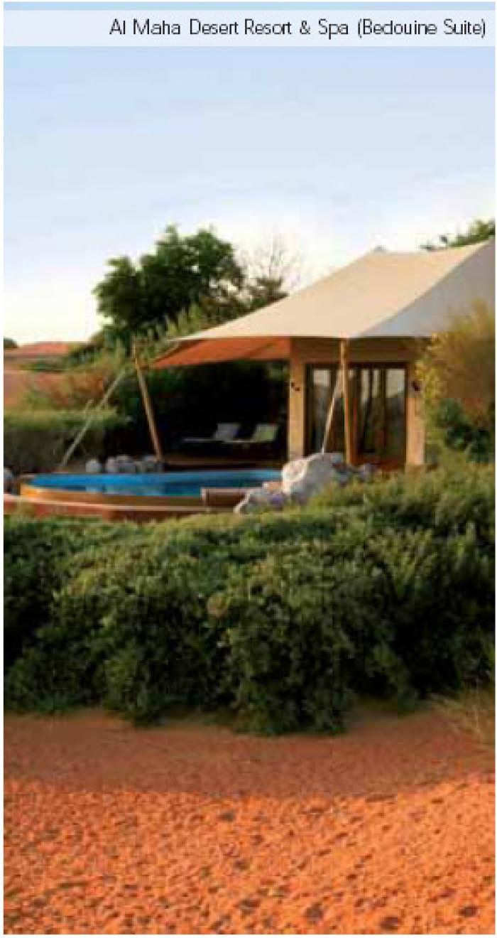 Al Maha Idílico y exclusivo oasis ubicado en una de 225 km2 de conservación natural de desierto, situado a una hora al sur de la ciudad de Dubai.