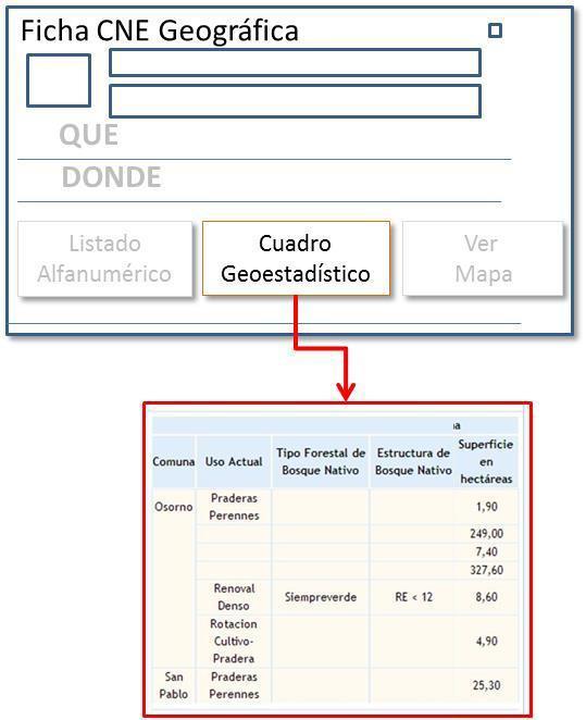 Manual Nuevas Funcionalidades Febrero 2014 / SIT CONAF 23 2- Ejecución del Cuadro Geoestadístico En esta modalidad, el sistema proporcionará un cuadro