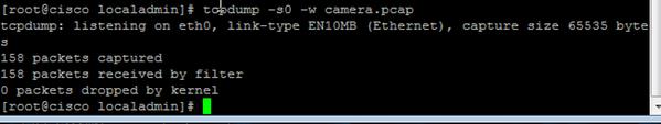 host 10.88.86.58 del tcmpdump -s0 y puerto 80 tcp - w camera.pcap Aquí 10.88.86.58 es el IP del host problemático Paso 2.