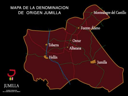 Municipios de la D.O. Jumilla En la D.O. Jumilla, la variedad de uva que mejor se ha adaptado a las condiciones climáticas y de suelo de esta denominación es la Monastrell.