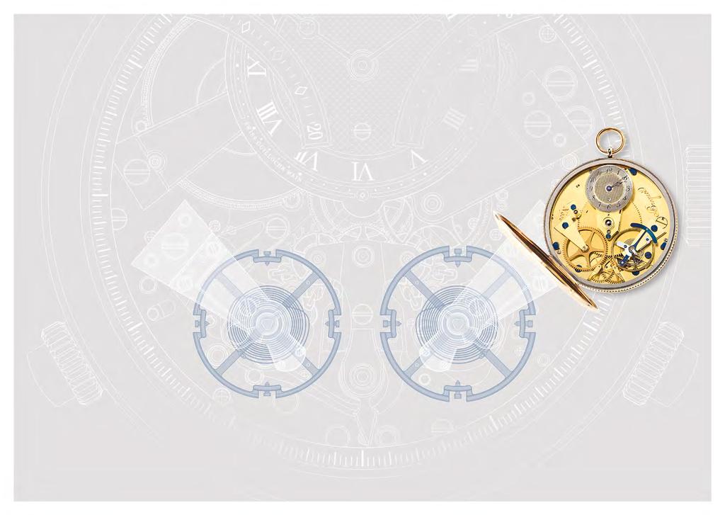 LOS ORÍGENES DE LA TRADITION En 1796, Abraham-Louis Breguet finalizó una pieza a la que denominó reloj de suscripción, un nuevo concepto dotado de un movimiento con un gran barrilete central y un