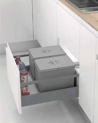 2.01 Equipamiento interior de cocina Cocina y baño CONTENEDORES RESIDUOS De 1 compartimento para