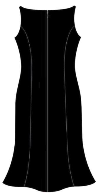 Vestidos Ref.V019 Vestido de manga japonesa corte clásico con cuellos chimenea y abertura e trasero. Ref. V0016 Vestido con cuello barco, corte clásico, abertura en delantero.