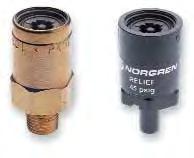 » Cuando elija una válvula de seguridad asegúrese de que la presión máxima no exceda la presión de servicio de la aplicación que se está protegiendo. Tipos de membrana V07 1/8, 1/ 0... 9 de descarga: 0.