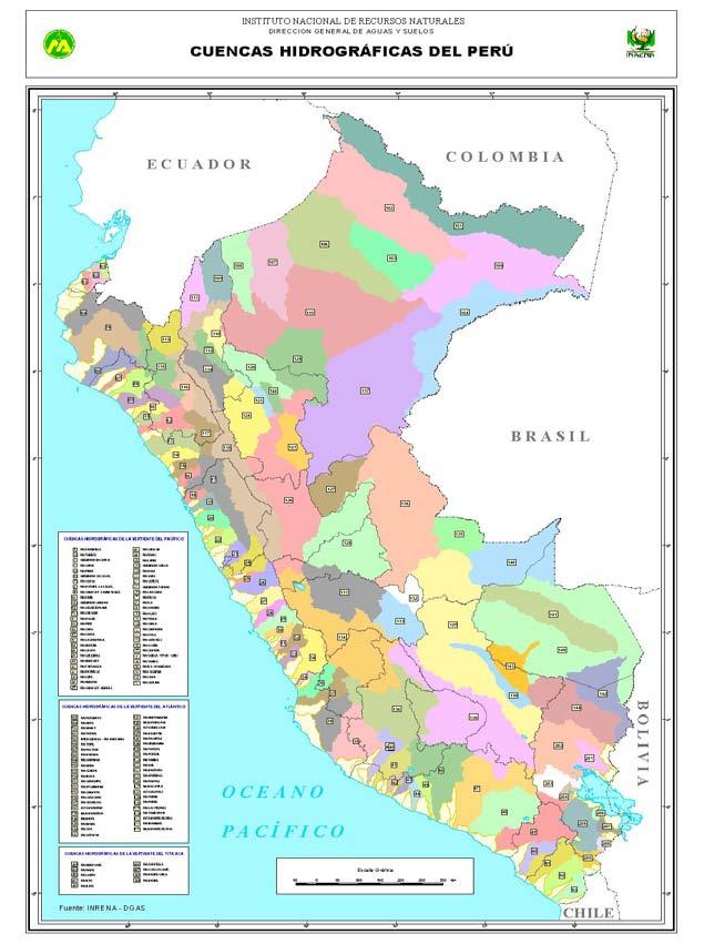 1 DELIMITACIÓN Y CODIFICACIÓN DE LAS CUENCAS HIDROGRÁFICAS DEL PERÚ ANTECEDENTES En 1980, la Oficina Nacional de Evaluación de Recursos Naturales (ONERN), desarrolló un primer mapa de delimitación de