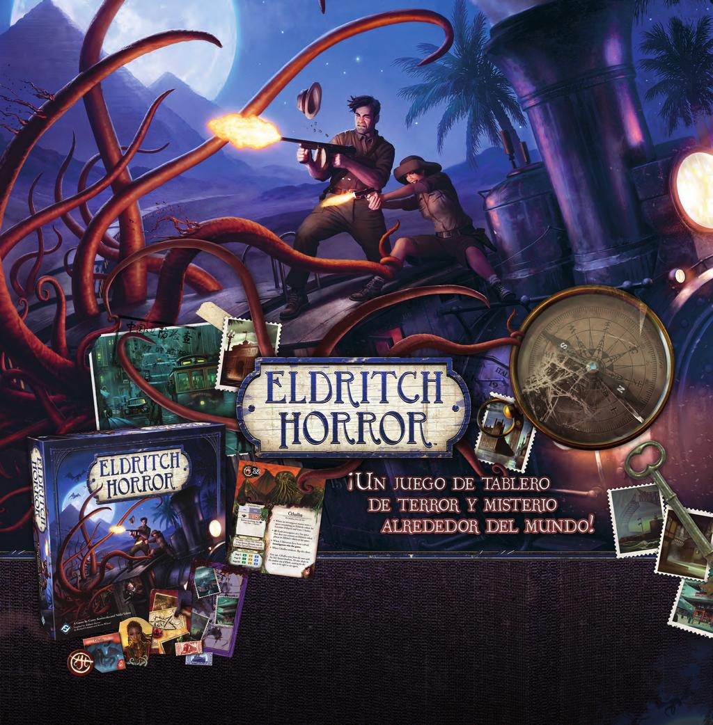 Eldritch Horror es un nuevo juego de tablero de terror y aventura a escala global en el que los jugadores asumen el papel de investigadores trotamundos que cooperan para reunir pistas,