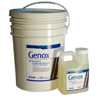 DECAPANTES GENOX Gel Decapante (GEL) GENOX Pickling Paste (PASTA) Descripción Genox Gel Decapante se utiliza para limpieza y decapado de soldaduras en aceros inoxidables y aleaciones específicas, en