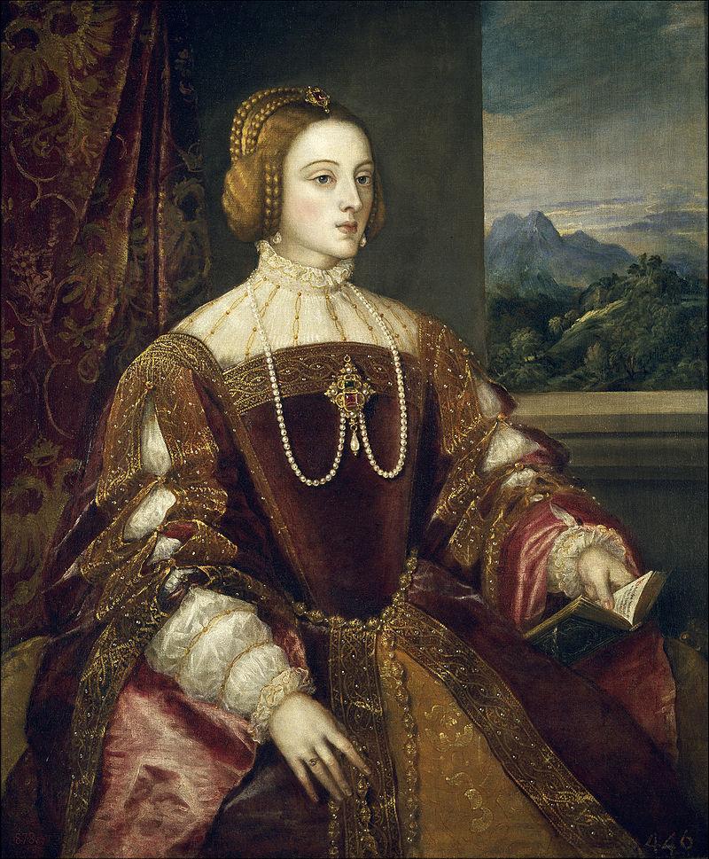 Figura 13. Retrato de la emperatriz Isabel de Portugal, por Tiziano en el año 1548.