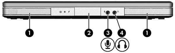Hardware Parlantes, Enchufes y Botón de Liberación de Pantalla Componente Descripción 1 Parlantes estéreo (2) Producen sonido estéreo.