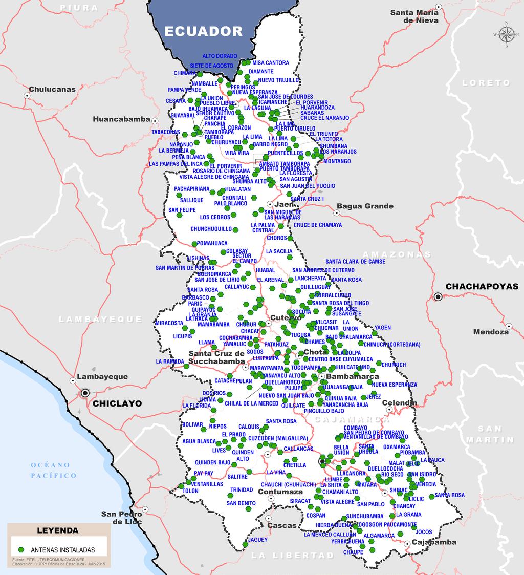 distrito en Cajamarca, en beneficio de 811 localidades que albergan una población aproximada de 368.700 habitantes.