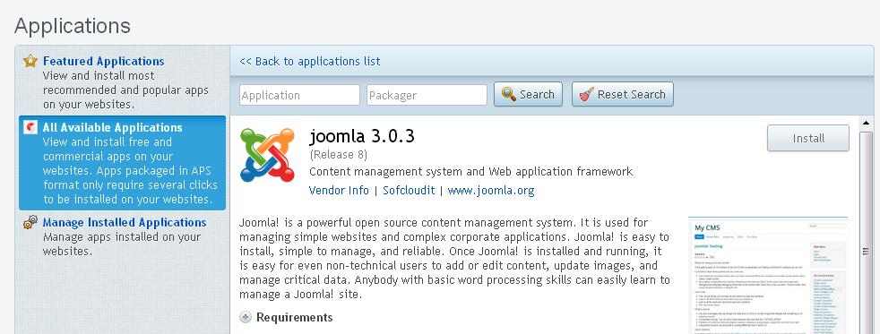 7. Para iniciar la instalación de Joomla haciendo clic en el botón. Clic para iniciar la instalación. 8.