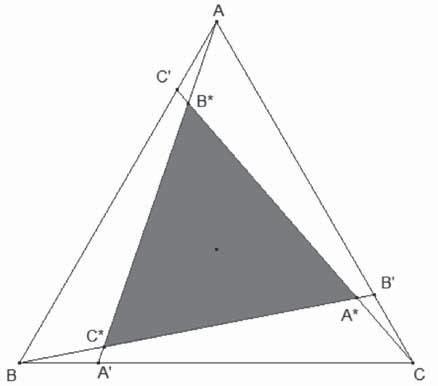 F. Damian Aranda Ballesteros y Manuel Gómez Lara Por el teorema del coseno, aplicado al triángulo A B C, A'C' 2 = A'B 2 +BC' 2 2.(A'B).(BC').cos 60º l 2 l l l (k A'C' 2 = +(l ) 2.(l ) = 2 3k + 3).