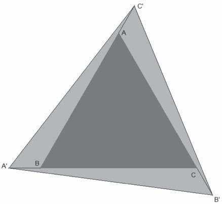 Por la semejanza que existe entre los triángulos ACC y AB*C, se tiene que: AC ' AB* B*C' AC' A*C B*C' = = = = CC ' AC AC' CC ' l AC' Sustituyendo en las anteriores expresiones: Por tanto, AC '2 AC '.