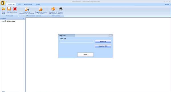 Interfaz usuarios Stellar Phoenix Mailbox Exchange Recovery tiene un interfaz gráfica de usuario (GUI) fácil de usar.