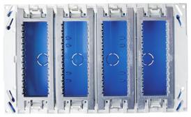 Placa T1272 embellecedora para zócalo de superficie y caja de empotrar de 12 BP Para su instalación sobre zócalos de superficie T1292 y cajas de empotrar T1092.