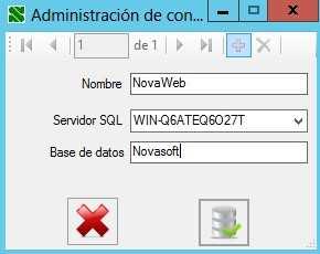 Se agrega una nueva conexión. Se asigna un nombre para la conexión, el nombre del Servidor SQL y el nombre de la Base de datos.