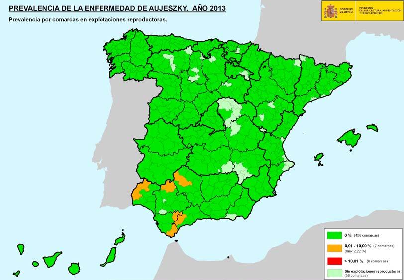 Por otro lado, en agosto de 2010, la totalidad del territorio español fue incluido en el anexo II de la Decisión 2008/185/CE, España pasó a ser de esta forma considerada como territorio con programa
