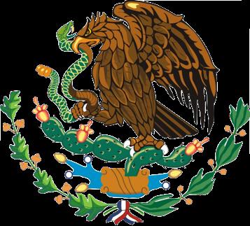 El escudo nacional tiene un águila mexicana, sus alas se abren como si fuera a
