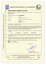 8 Serie Tribex Normativa y certificados II2G Ex e IIC Gb y II2D Ex tb IIIC Db IP66 de acuerdo con la directiva 94/9/CE y estandar EN