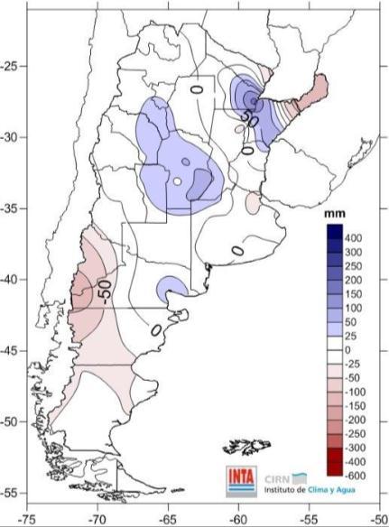 Análisis de la precipitación mensual Junio de 2016 L as precipitaciones de Junio presentaron valores por encima de los normales para este mes en las provincias de Corrientes, Formosa (este) y Córdoba