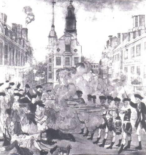 Actividades Masacre de Boston, 1770 Ejercicio 1: Examina el grabado Imágenes cortesía de The Library of Congress Cuál tu crees es