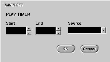 3 Haga clic en de la ventana TIMER. Aparecerá el cuadro de diálogo de programación de los temporizadores (TIMER SET). 1 2 3 Para salir de la pantalla de programación de temporizadores, haga clic en.