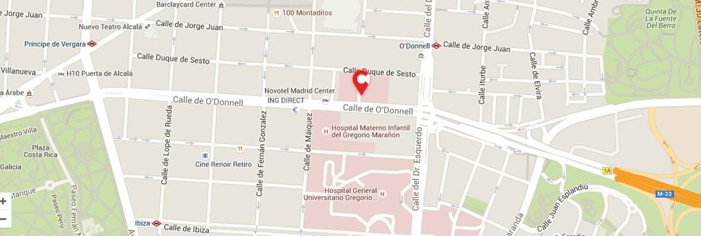Hotel Novotel Madrid Center Calle O'Donnell, 53 PRECIO: 295.- Euros CENA INAGURACION: 50.