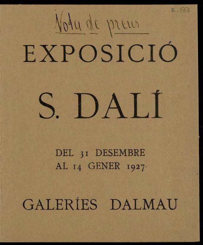 Galeries Dalmau, reg.133.