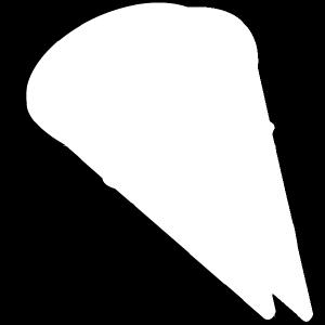 Un cono tiene una superficie curva que confluye