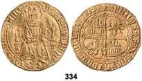 334 Enrique IV (1454-1474). Sevilla. Enrique de la silla. (AB. 667.1 var). Anv.: Rey en el trono, debajo león. ENRICVS QAR-TVS DEI GRAC. Rev.