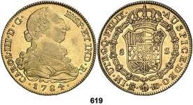 500, 619 1784. Madrid. JD. 8 escudos. (Cal. 63).