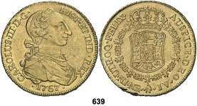 100, 639 1767. Santa Fe de Nuevo Reino. JV. 8 escudos. (Cal. 166) (Cal.