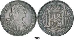 .... 250, 704 1792. Madrid. MF. 4 reales. (Cal. 825).