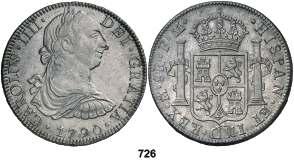 726 1790. México. FM. 8 reales. (Cal. 683). Busto de Carlos III.
