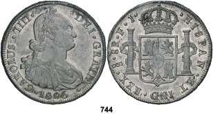 744 1806/5. Santiago. FJ. 8 reales. (Cal. 760).