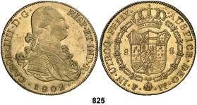 825 1802. Potosí. PP. 8 escudos. (Cal. 109). Levísimas rayitas. Bella.