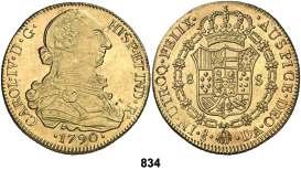 000, 834 1790. Santiago. DA. 8 escudos. (Cal. 147). Busto de Carlos III. Ordinal IV.