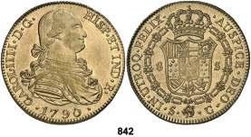 000, 842 1790. Sevilla. C. 8 escudos. (Cal. 173). Insignificante hojita en reverso.