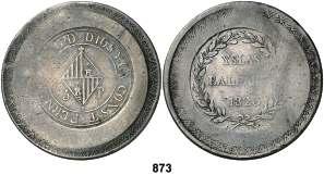 1/2 escudo. (Cal. 360). Parte de brillo original. MBC+. Est. 200...... 125, 876 1814. México. JJ. 1/2 escudo. (Cal. 361). Escasa. MBC+. Est. 400................ 250, 877 1811.
